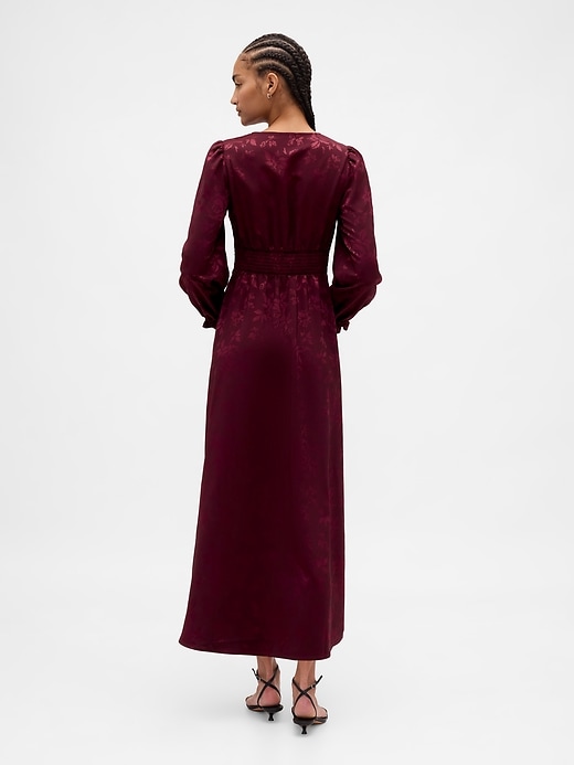 Image number 2 showing, Button-Front V-Neck Maxi Dress