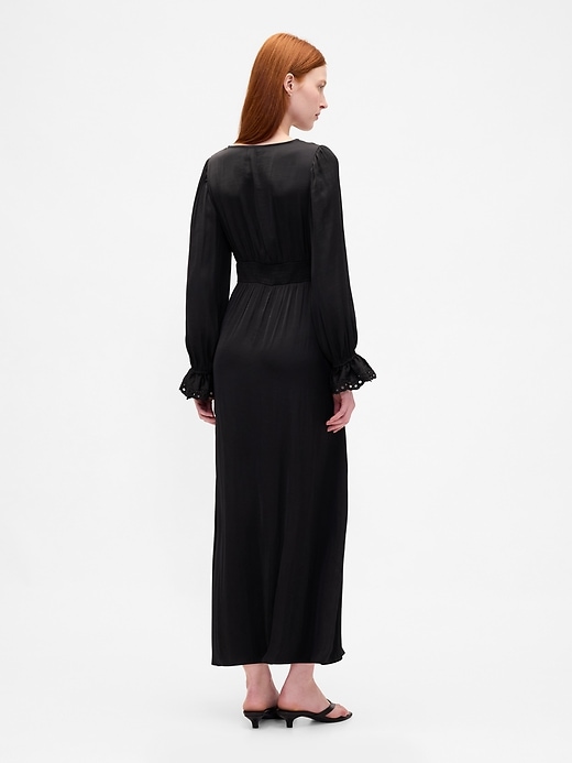 Image number 2 showing, Button-Front V-Neck Maxi Dress