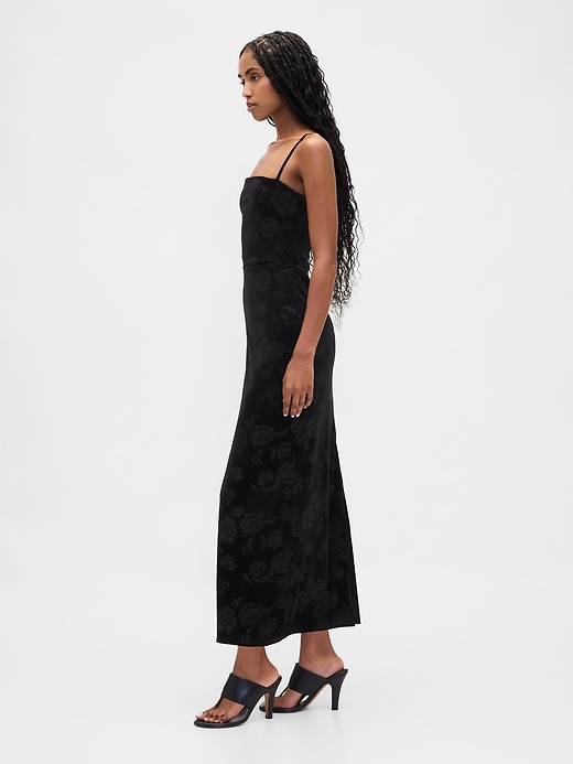 Image number 3 showing, Velvet Square-Neck Maxi Dress