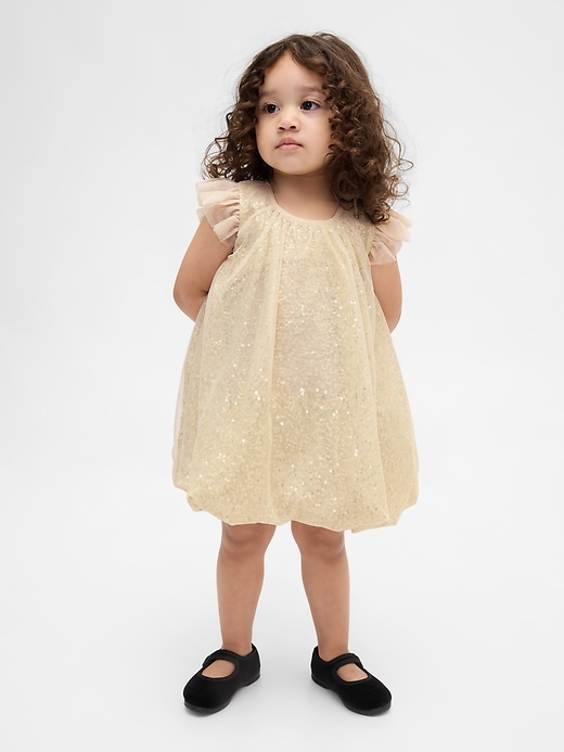 Image number 1 showing, Baby & Toddler Sequin Tulle Bubble Dress