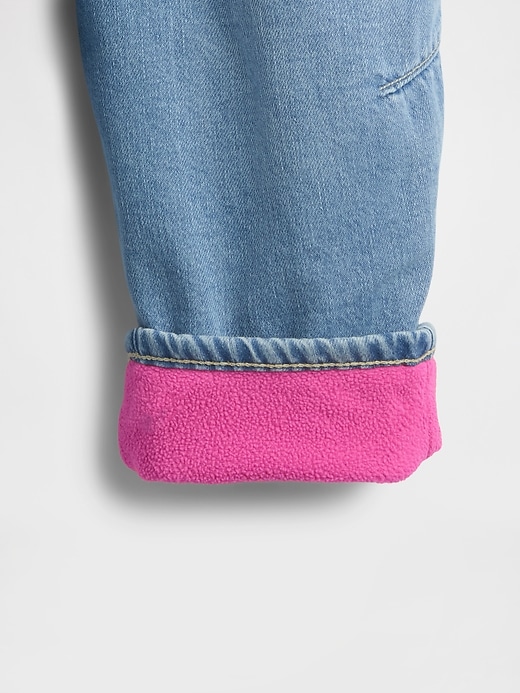 Image number 4 showing, Baby & Toddler Cozy-Lined Barrel Jeans