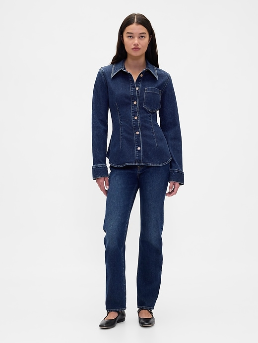 Image number 2 showing, Denim Cinch-Seam Shirt