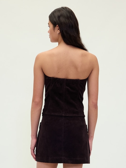 Image number 3 showing, Corduroy Strapless Crop Vest