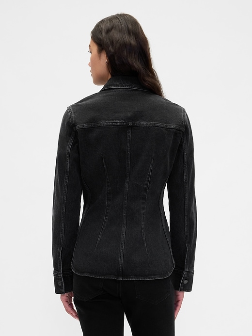Image number 3 showing, Denim Cinch-Seam Shirt