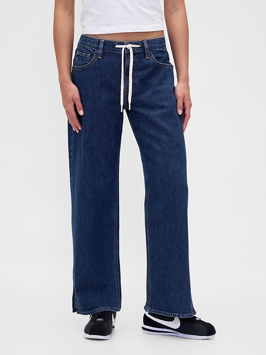 Image number 2 showing, Low Rise Drawcord '90s Loose Jeans
