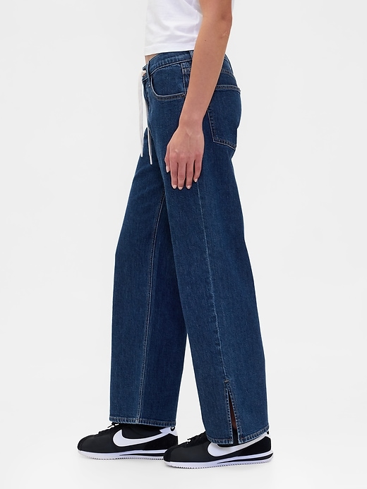 Image number 3 showing, Low Rise Drawcord '90s Loose Jeans