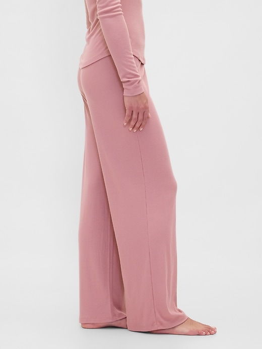 Image number 3 showing, Mini Rib Wide-Leg PJ Pants