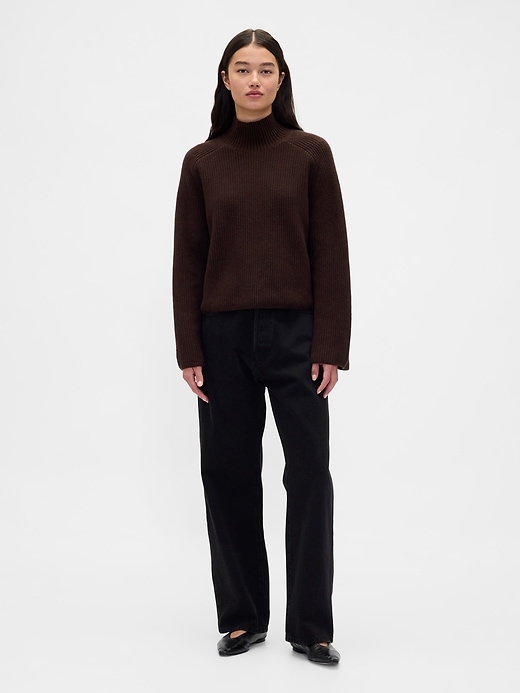 Image number 2 showing, CashSoft Shaker-Stitch Turtleneck Sweater
