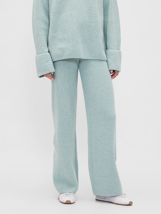 Image number 2 showing, CashSoft Shaker-Stitch Sweater Pants