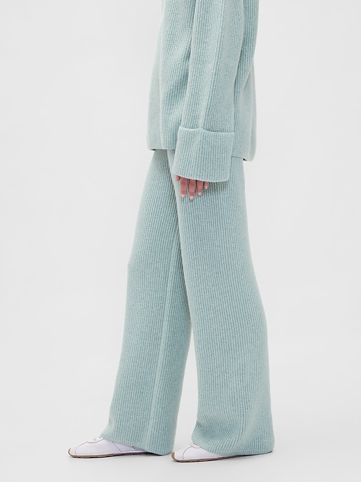 Image number 3 showing, CashSoft Shaker-Stitch Sweater Pants