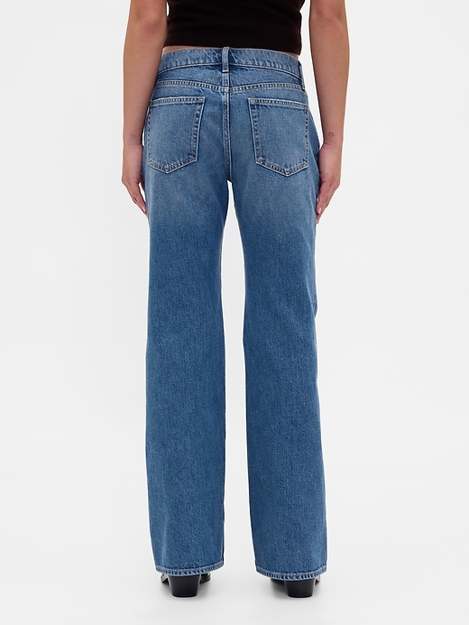 Image number 4 showing, Mid Rise Relaxed Flare Jeans