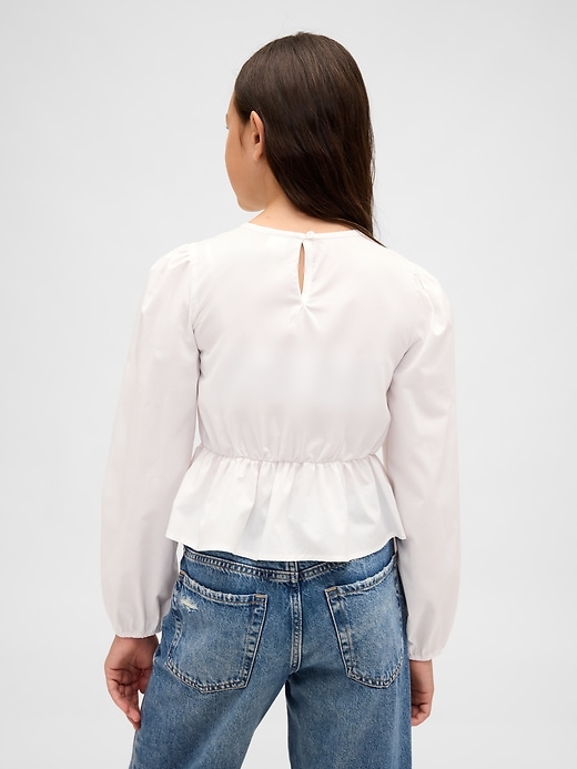 Image number 3 showing, Kids Smocked Peplum Top