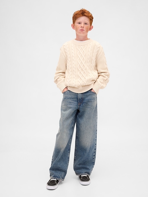 Image number 4 showing, Kids Cable-Knit Crewneck Sweater