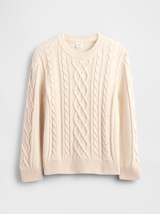 Image number 2 showing, Kids Cable-Knit Crewneck Sweater