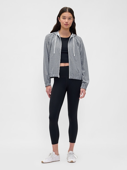 Image number 2 showing, GapFit Tech Gingham Zip Hoodie