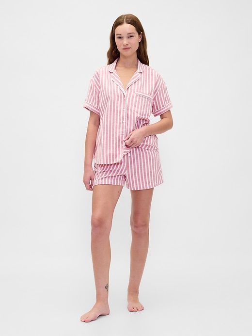 Image number 1 showing, Adult Softest Flannel PJ Short Set