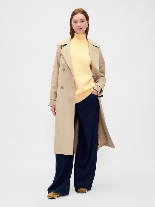 Image number 2 showing, 100% Cotton Oversized Mockneck Sweater