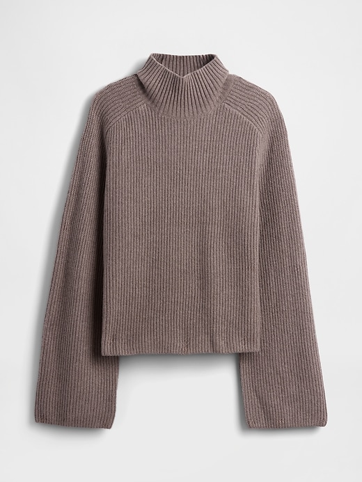 Image number 6 showing, CashSoft Shaker-Stitch Turtleneck Sweater