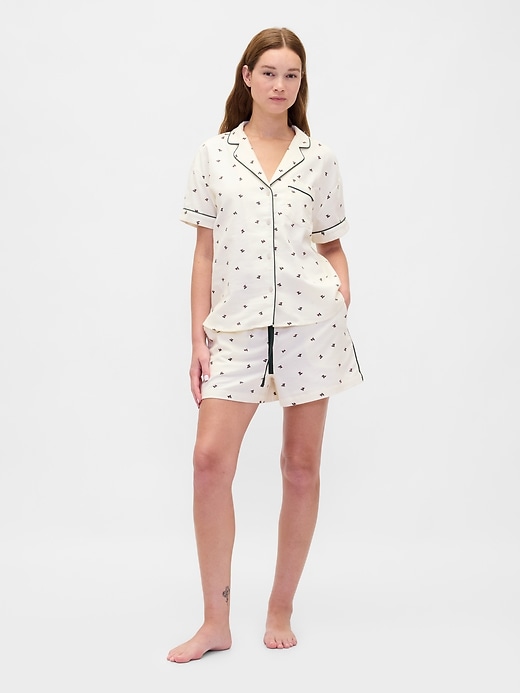 Image number 1 showing, Adult Softest Flannel PJ Short Set