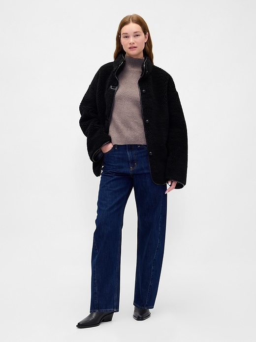 Image number 2 showing, CashSoft Shaker-Stitch Turtleneck Sweater