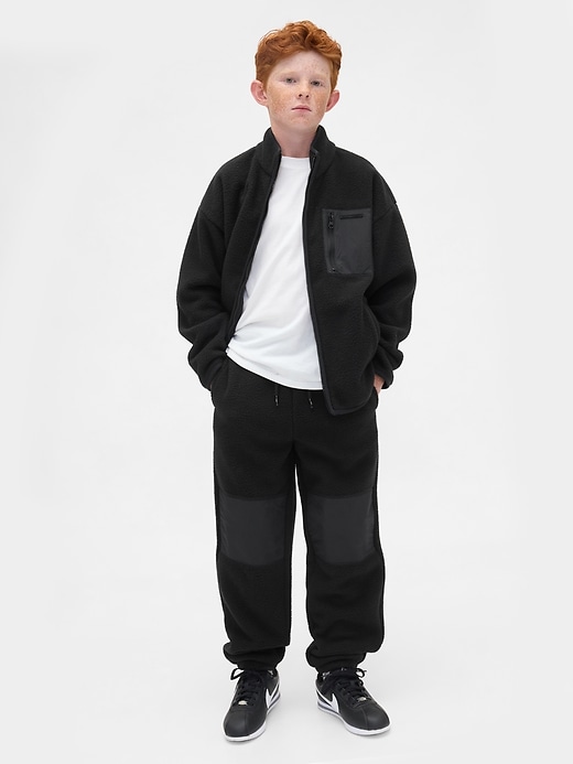 Image number 1 showing, Kids Relaxed Sherpa Joggers