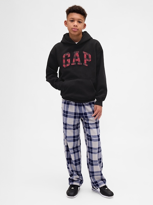 Image number 4 showing, Kids VintageSoft Relaxed Plaid Logo Hoodie