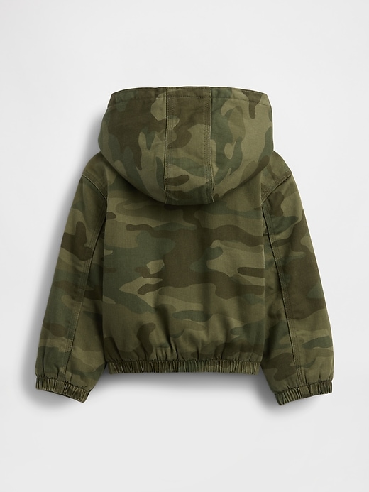 Image number 3 showing, Baby & Toddler Sherpa-Lined Hooded Camo Denim Jacket