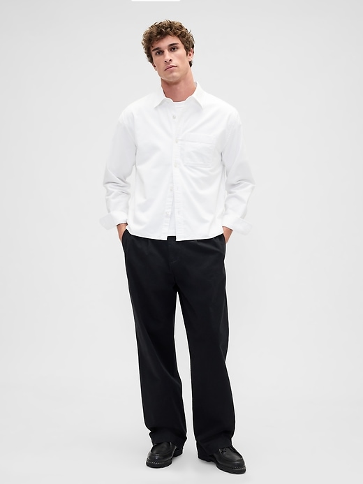 Image number 2 showing, Relaxed Crop Oxford Shirt