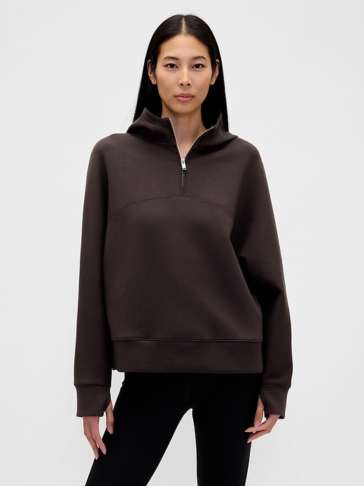 Image number 1 showing, GapFit Oversized Quarter-Zip Hoodie