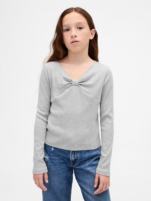 Image number 1 showing, Kids Bow-Neck T-Shirt