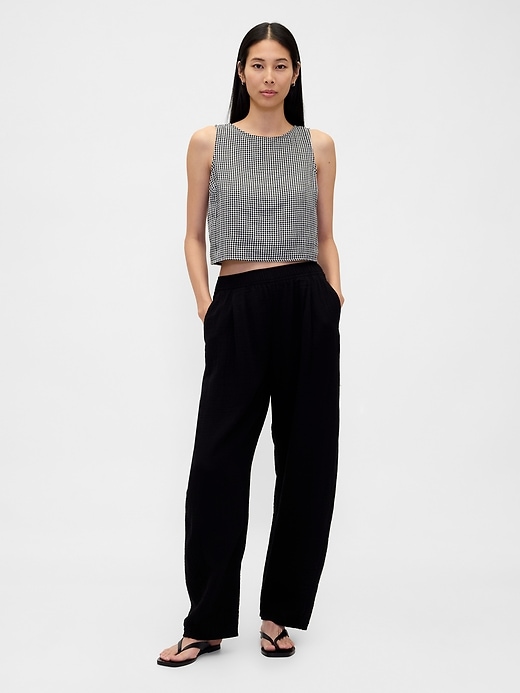 Image number 2 showing, Cotton Gauze Crop Shell Top