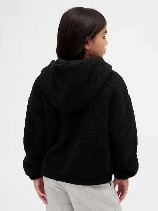 Image number 3 showing, Kids Sherpa Relaxed Zip Hoodie