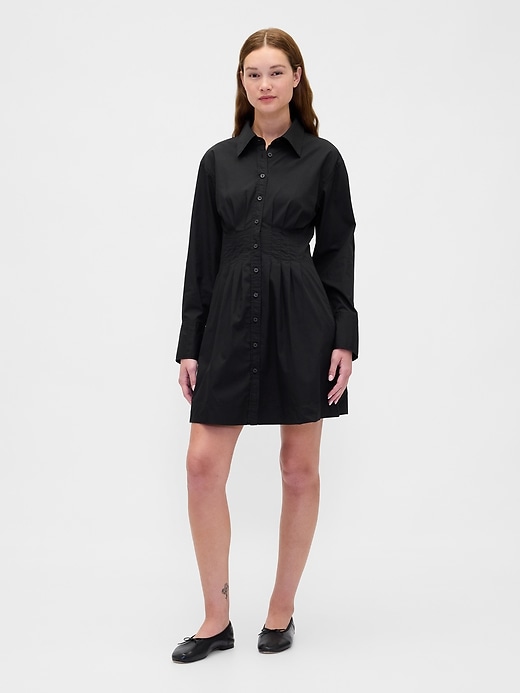 Image number 1 showing, Pleated Mini Shirtdress