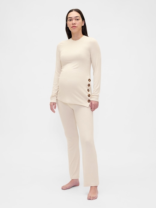 Image number 1 showing, Maternity Modal Rib PJ Set