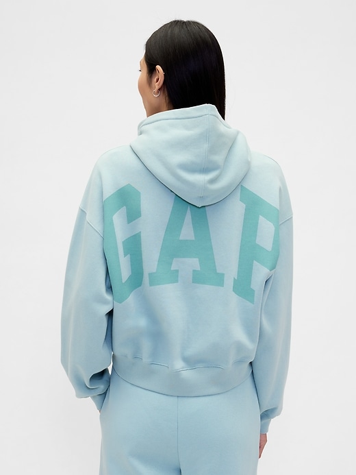Image number 3 showing, VintageSoft Crop Logo Hoodie