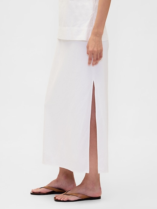 Image number 3 showing, Linen-Blend Maxi Skirt
