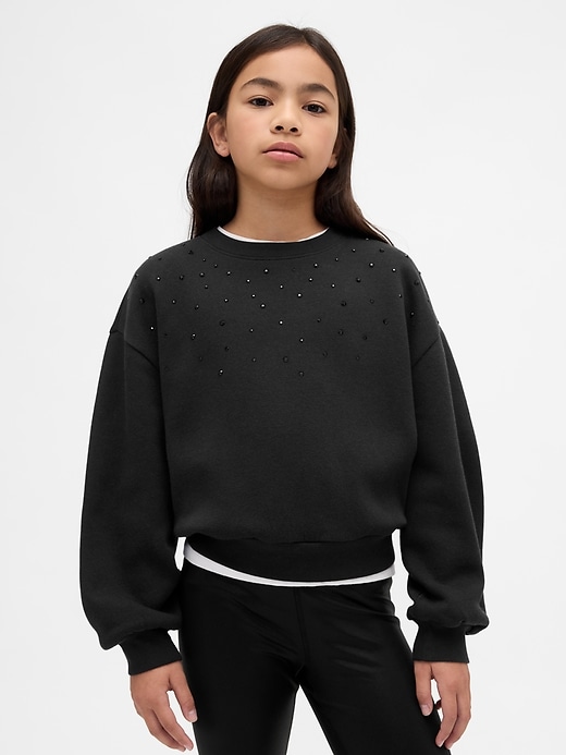 Image number 1 showing, Kids Embellished Dolman Sweatshirt
