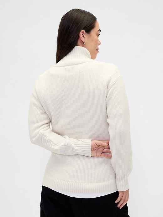 Image number 2 showing, Maternity CashSoft Mockneck Sweater