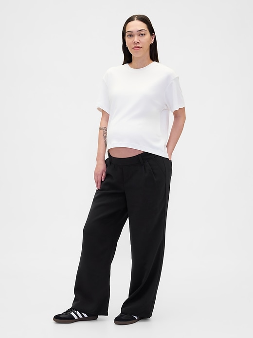 Image number 1 showing, Maternity Under Belly 365 Wide-Leg Trousers