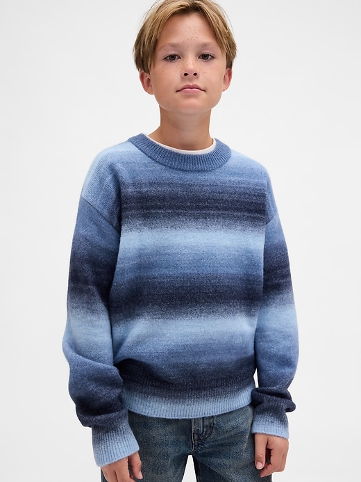 Image number 1 showing, Kids Space-Dye Relaxed Crewneck Sweater