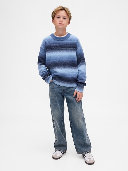 Image number 4 showing, Kids Space-Dye Relaxed Crewneck Sweater