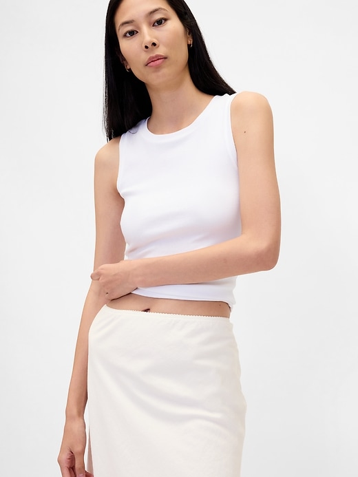 Image number 4 showing, Linen-Blend Bias-Cut Skirt