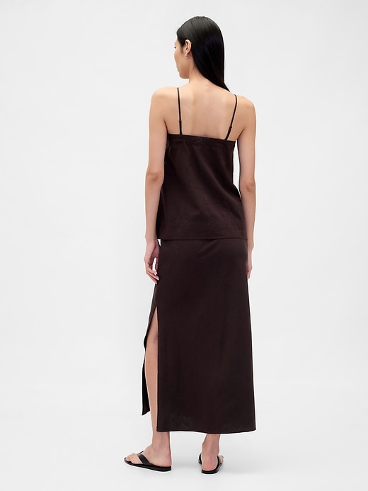 Image number 2 showing, Linen-Blend Maxi Skirt