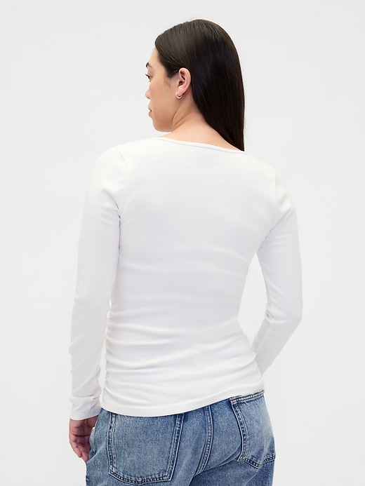Image number 2 showing, Maternity Modern Square-Neck T-Shirt