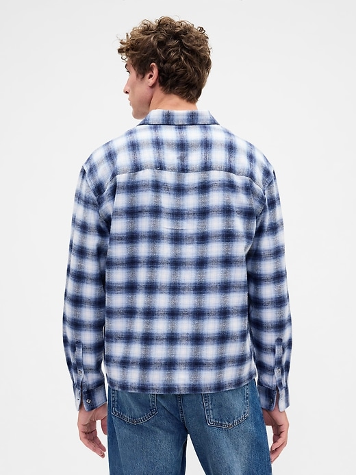 Image number 3 showing, Organic Cotton Relaxed Flannel Shirt