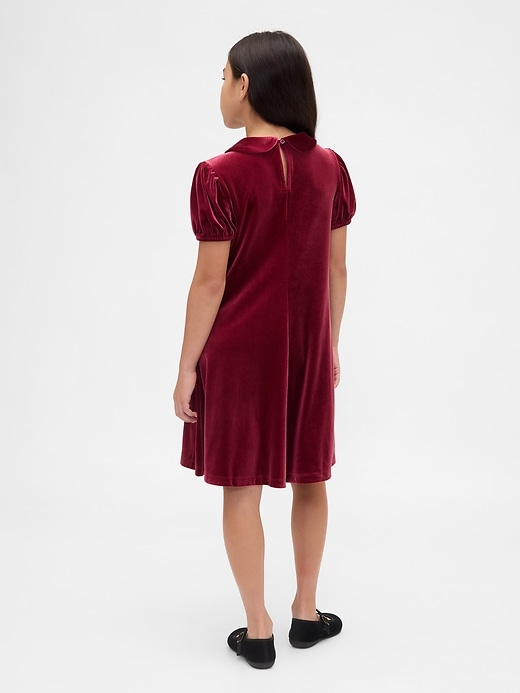 Image number 3 showing, Kids Velvet Bow Dress
