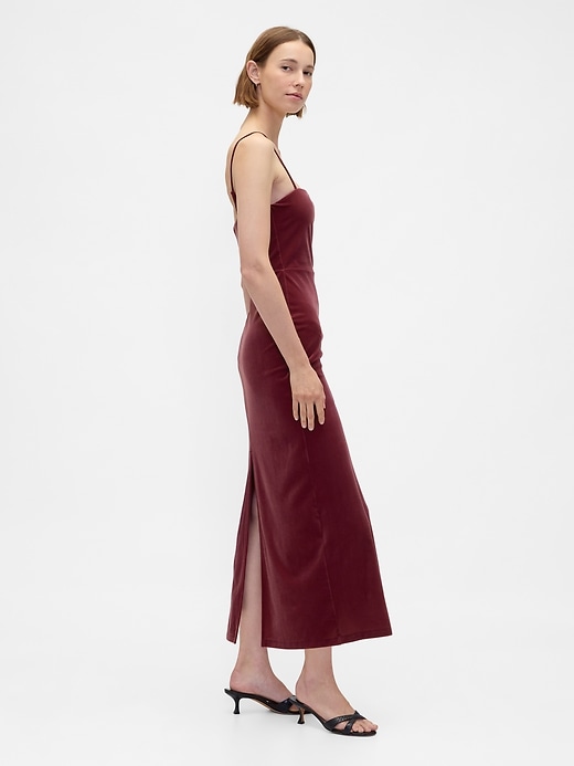 Image number 3 showing, Velvet Square-Neck Maxi Dress