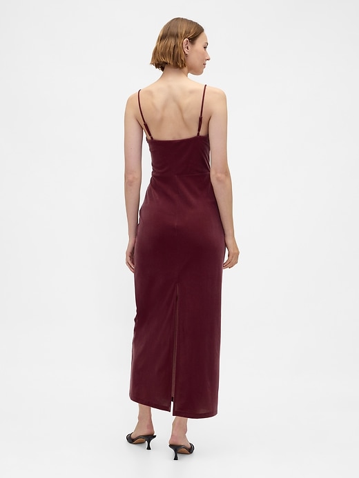 Image number 2 showing, Velvet Square-Neck Maxi Dress