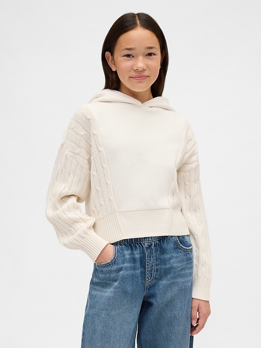 Image number 1 showing, Kids VintageSoft Mixed Media Hoodie