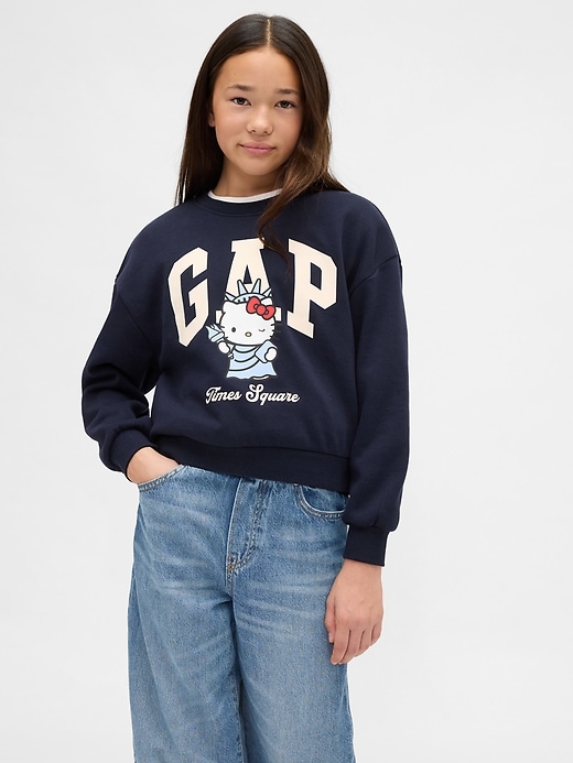 Image number 1 showing, Kids VintageSoft Hello Kitty Logo Sweatshirt
